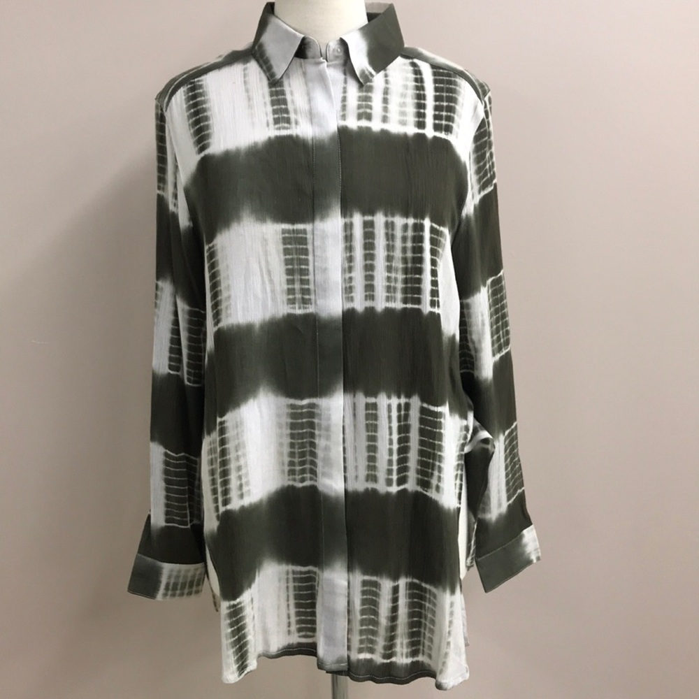 Entro Collared Button Down Collared Blouse Top Sm… - image 1